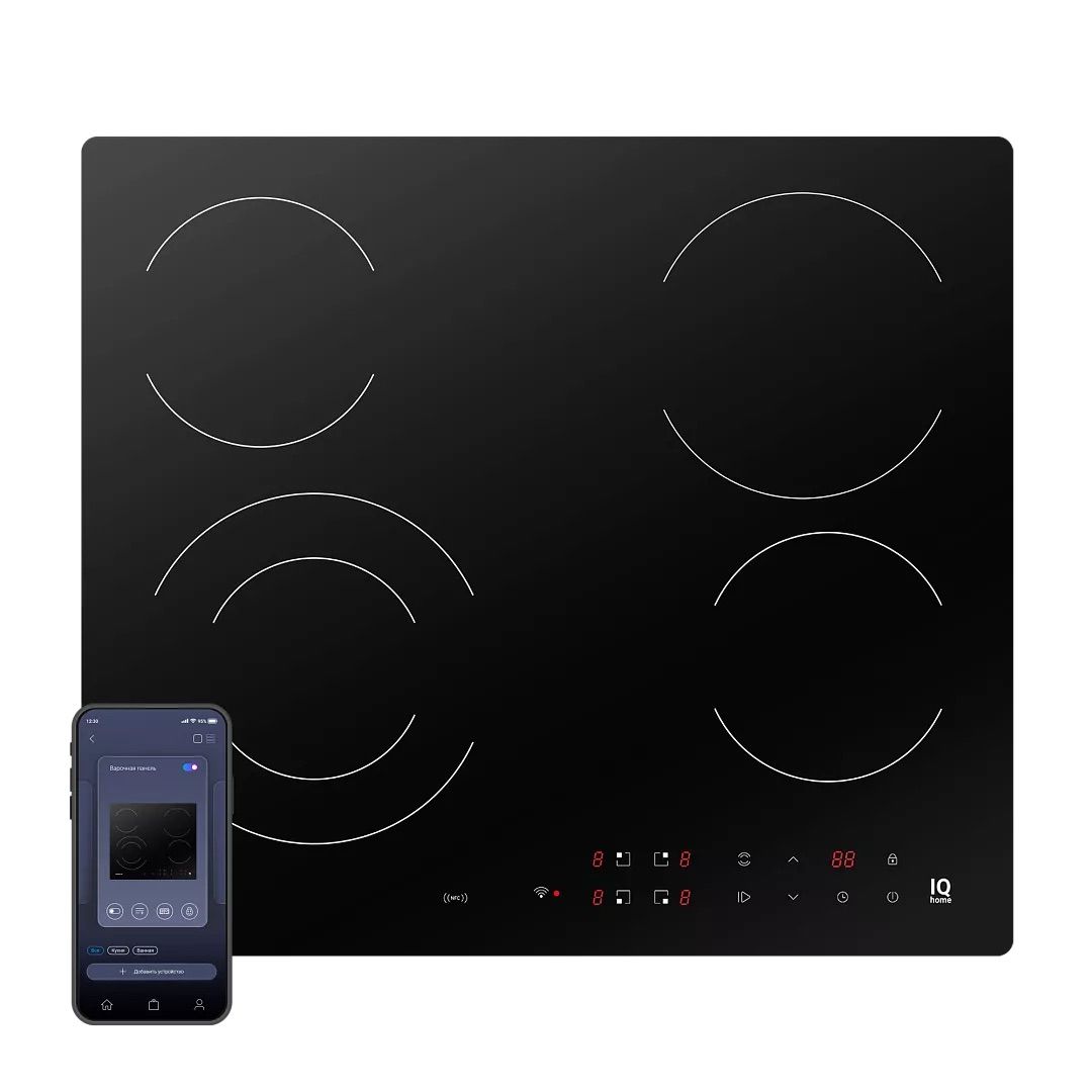 Электрическая варочная панель PBHC6411FB Wi-Fi IQ Home
Электрическая варочная панель PBHC6411FB Wi-Fi IQ Home