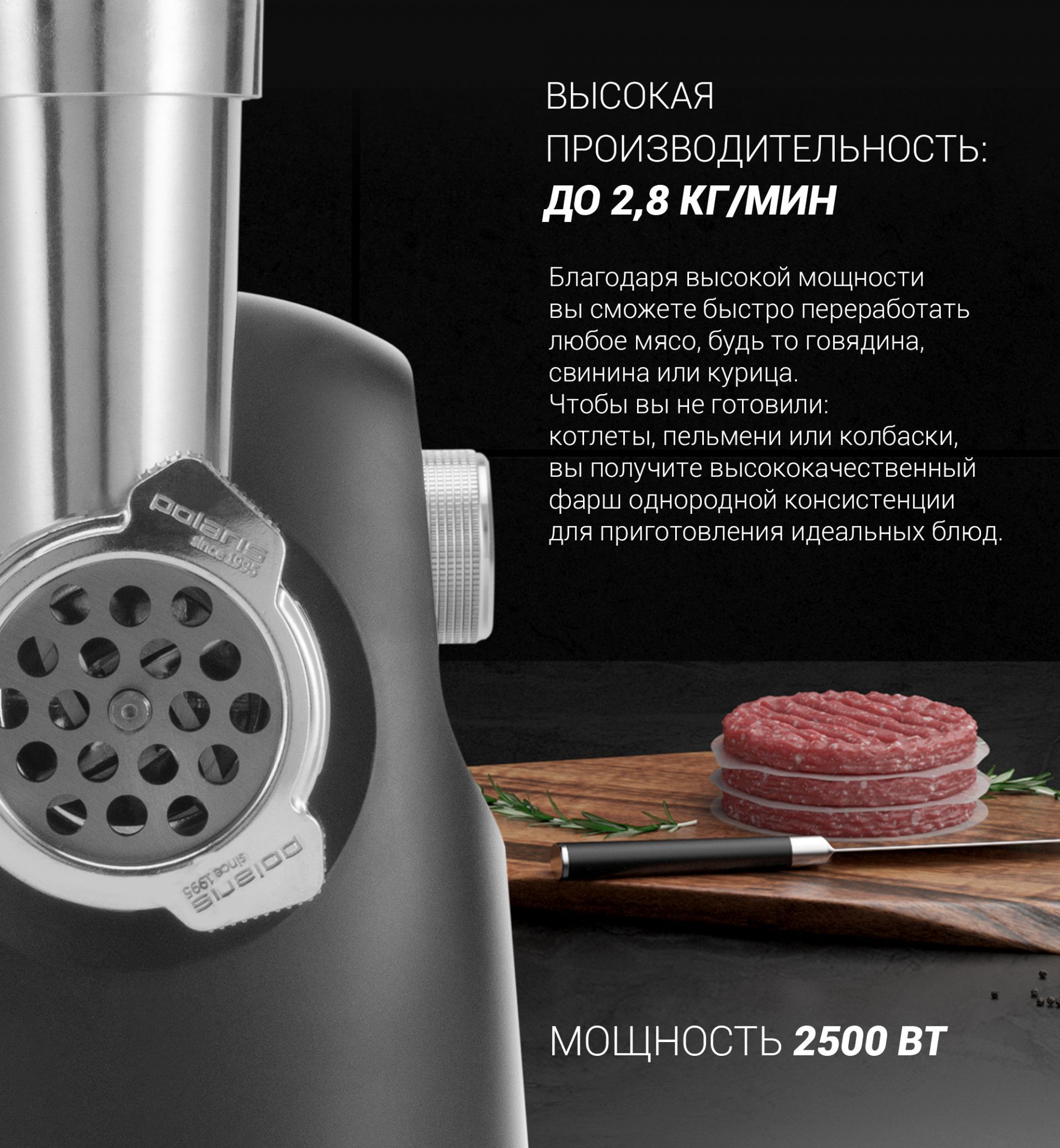 Мясорубка Polaris PMG 2583 Серый – купить недорого с доставкой. Цены,  отзывы, характеристики, фото в интернет-магазине shop-polaris.ru