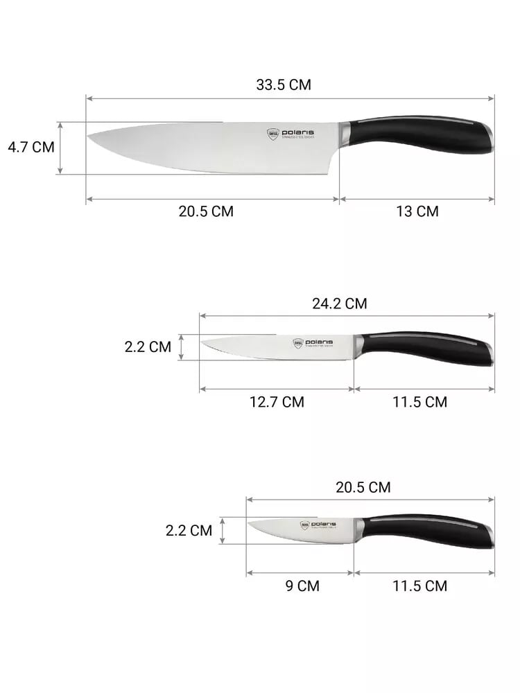 Набор ножей Polaris Stein-3SS 5055539172747 - фото 2