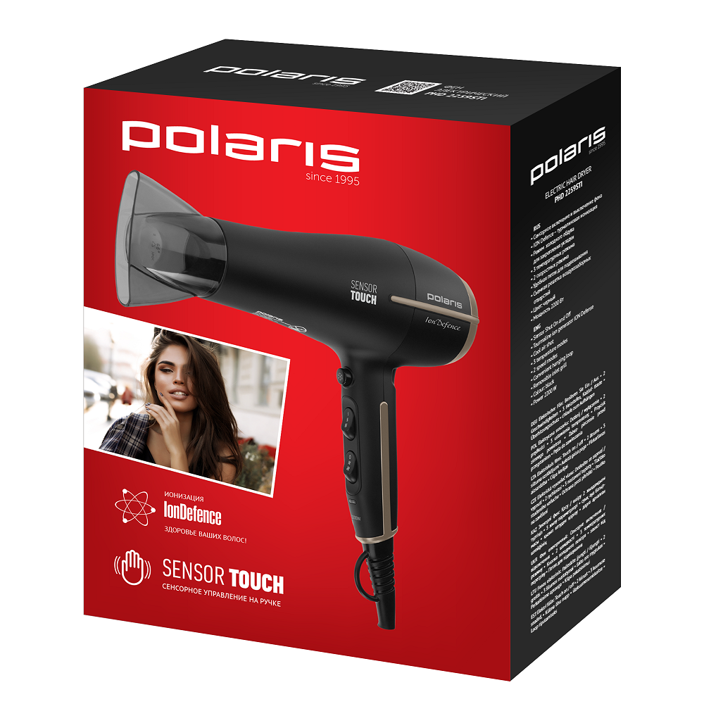 Фен Polaris PHD 2259STi Sensor Touch Черный – купить недорого с доставкой.  Цены, отзывы, характеристики, фото в интернет-магазине shop-polaris.ru