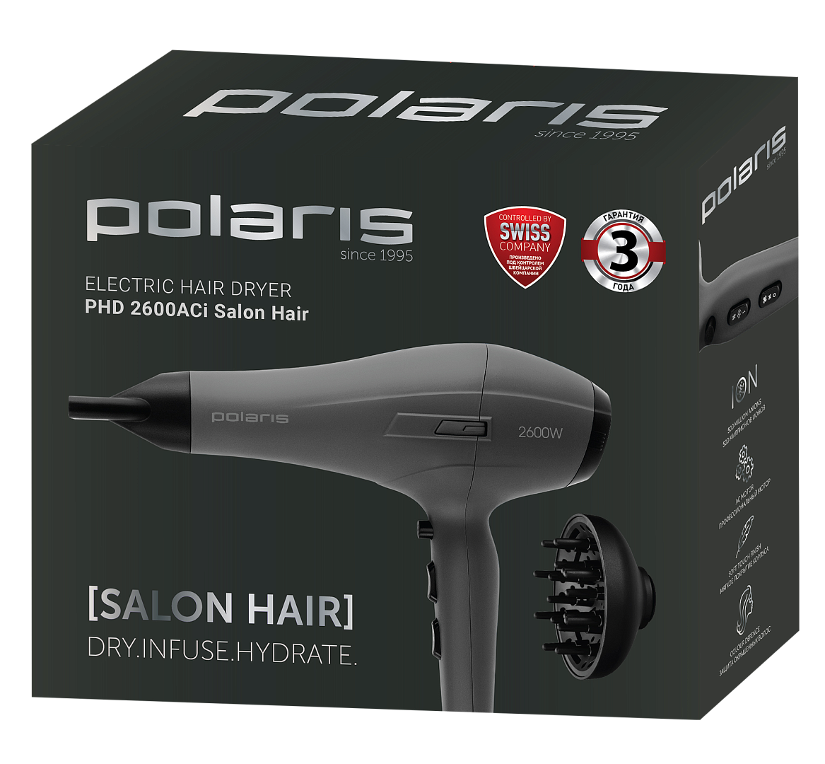 Фен Polaris PHD 2600AСi Salon Hair