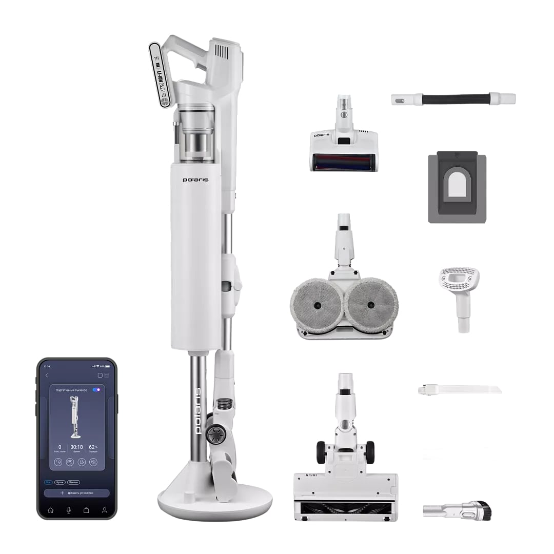 Пылесос портативный с пыленакопителем Polaris PVCSDC 3005 Wi-Fi IQ Home