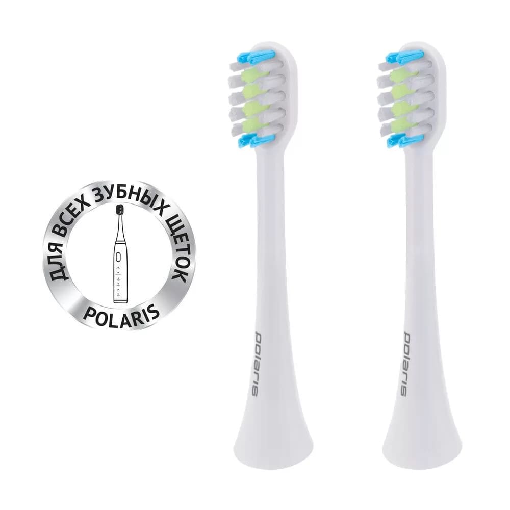 Комплект насадок для электрической зубной щетки Polaris TBH 0105 M (2) насадка для зубной щетки philips sonicare sensitive hx6052 07 2 шт