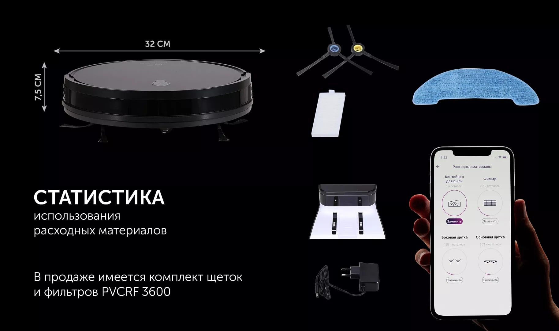 Робот-пылесос Polaris PVCR G2 1226 Wi–Fi IQ Home Графит – купить недорого с  доставкой. Цены, отзывы, характеристики, фото в интернет-магазине shop- polaris.ru