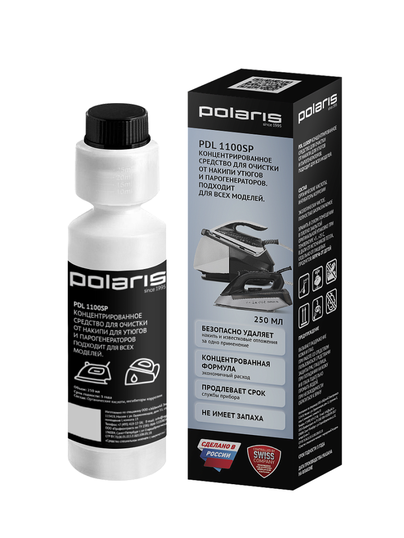 POLARIS Концентрат для очистки от накипи для утюгов и парогенераторов PDL 1100SP