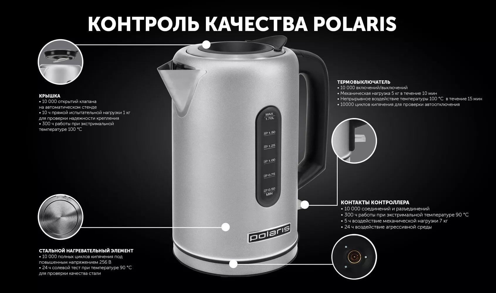 Чайник Polaris PWK 1729CA Water Way Pro Стальной – купить недорого с  доставкой. Цены, отзывы, характеристики, фото в интернет-магазине shop- polaris.ru