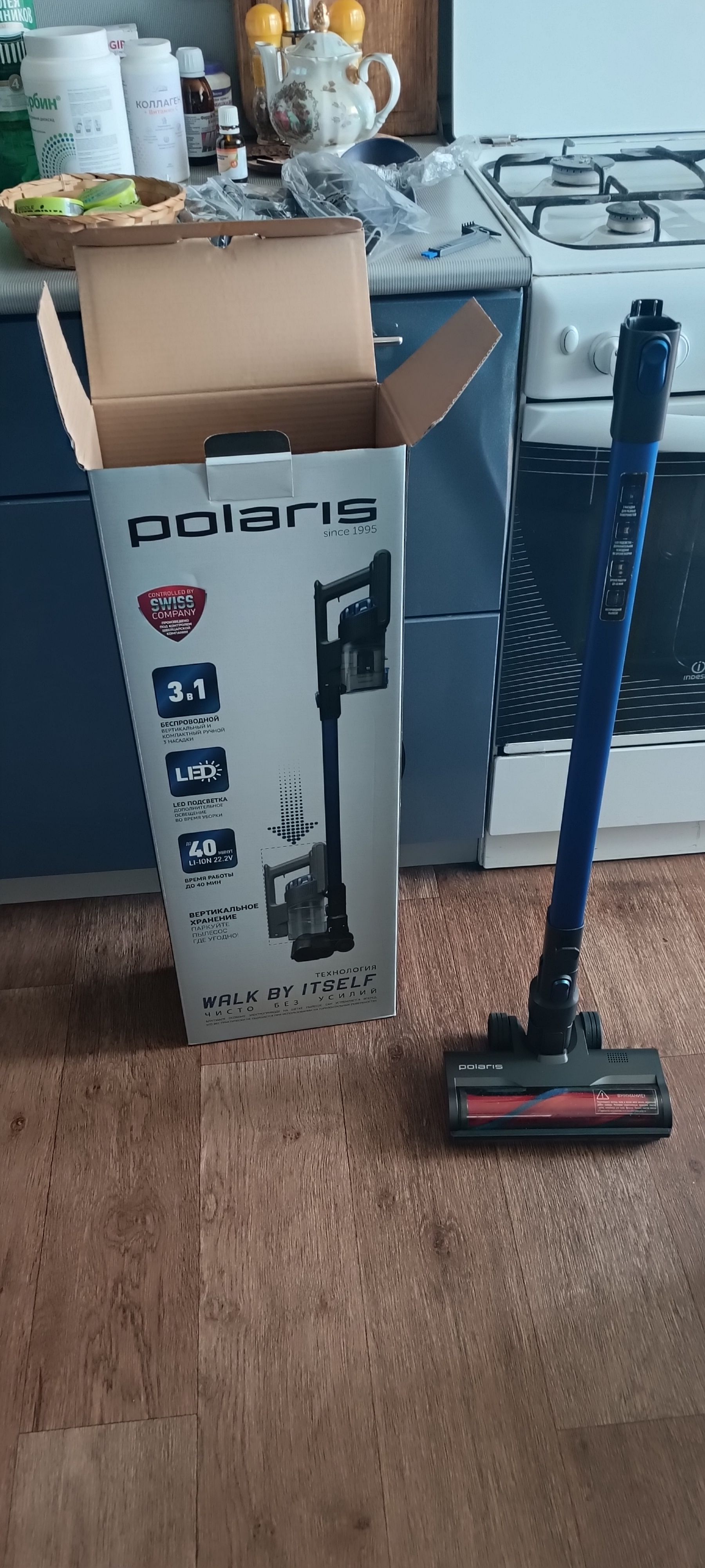 Беспроводной пылесос Polaris PVCS 0724 Графит Синий – купить недорого с ...